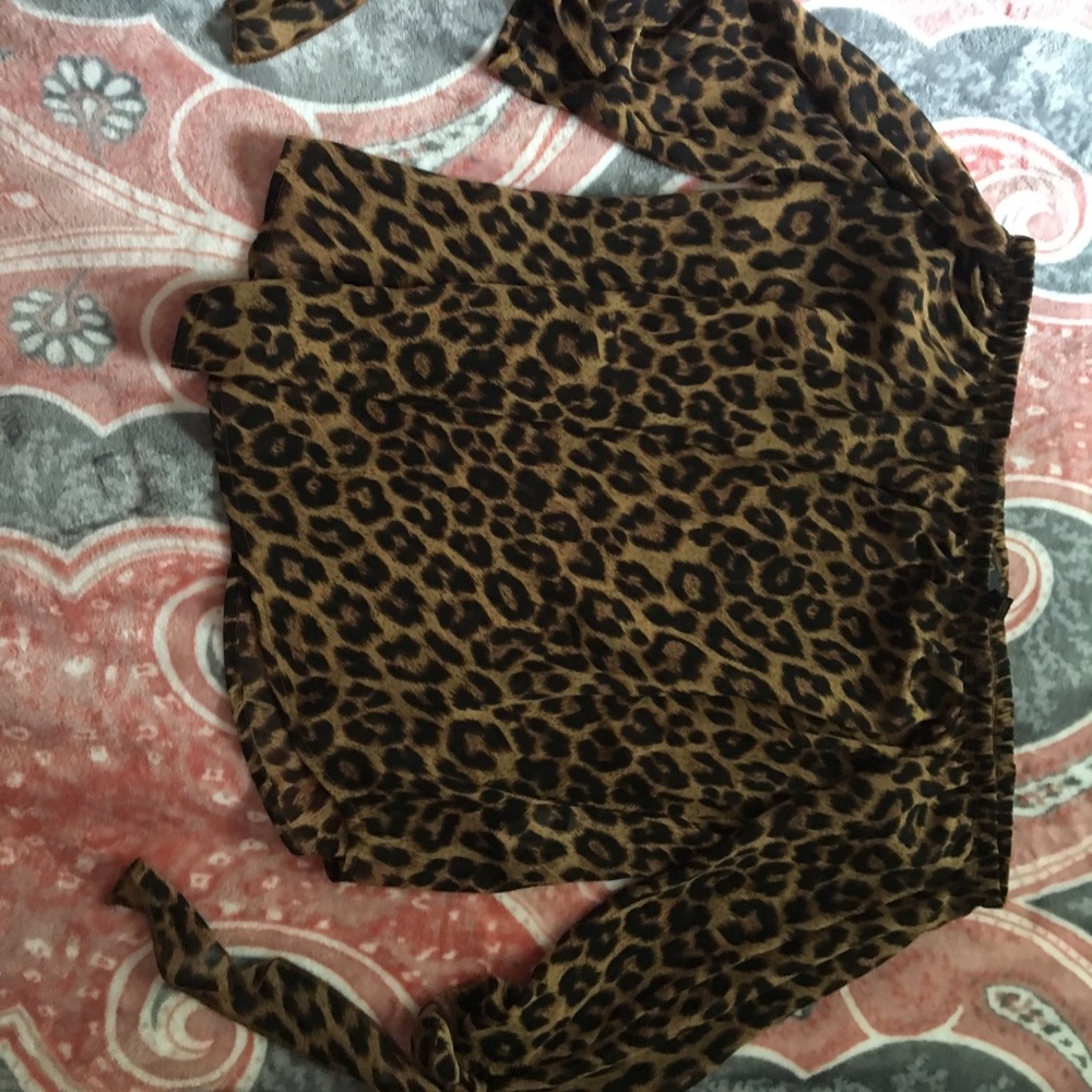 Cheetah off the shoulder top